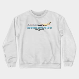 McDonnell Douglas MD-81 - Orient Thai Airlines Crewneck Sweatshirt